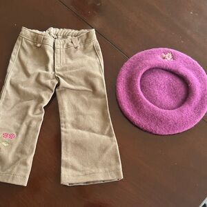 American Girl Brown Pants and hat only, from photographer set 2007